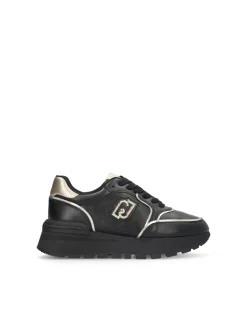 Sneakers platform in pelle