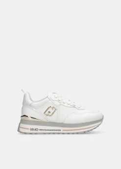 Sneakers platform in pelle