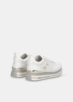 Sneakers platform in pelle