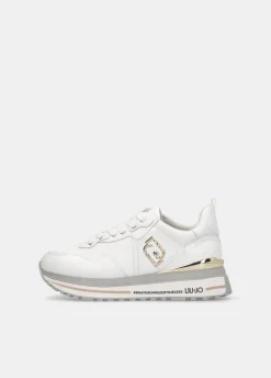 Sneakers platform in pelle