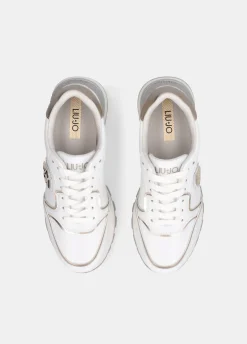 Sneakers platform in pelle