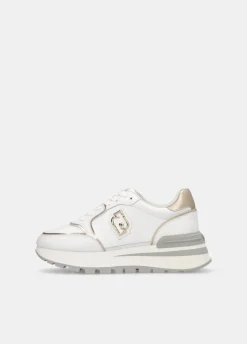 Sneakers platform in pelle