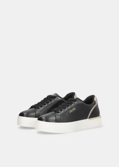 Sneakers platform in pelle