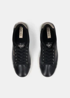 Sneakers platform in pelle