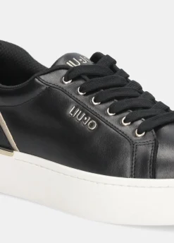 Sneakers platform in pelle