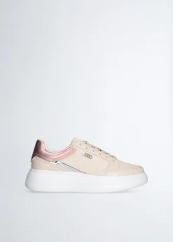 Sneakers platform in shiny mesh