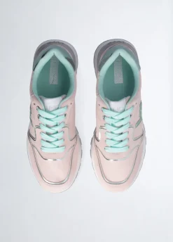 Sneakers platform in suede e nylon