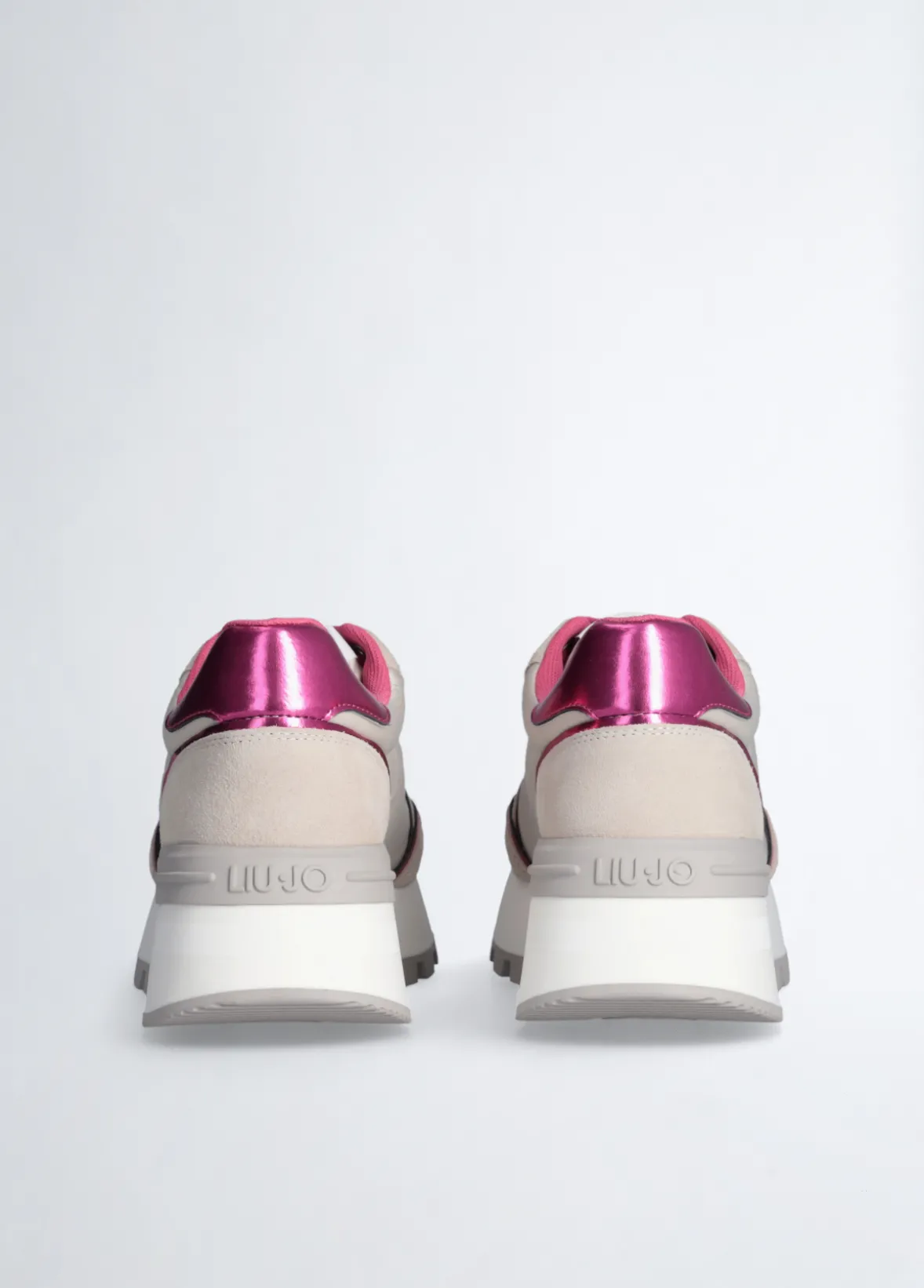 Sneakers platform in suede e nylon