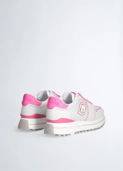 Sneakers platform in suede e mesh