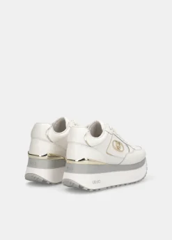 Sneakers super platform in pelle