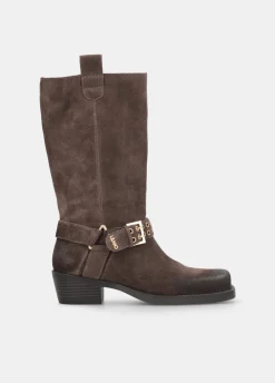 Stivali texani in suede