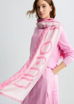 Stola con logo jacquard