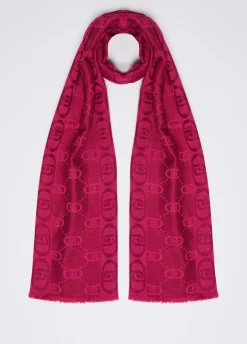 Stola jacquard con logo