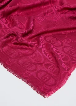 Stola jacquard con logo