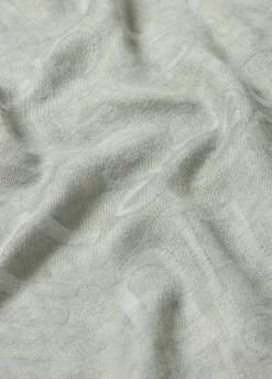 Stola jacquard con logo