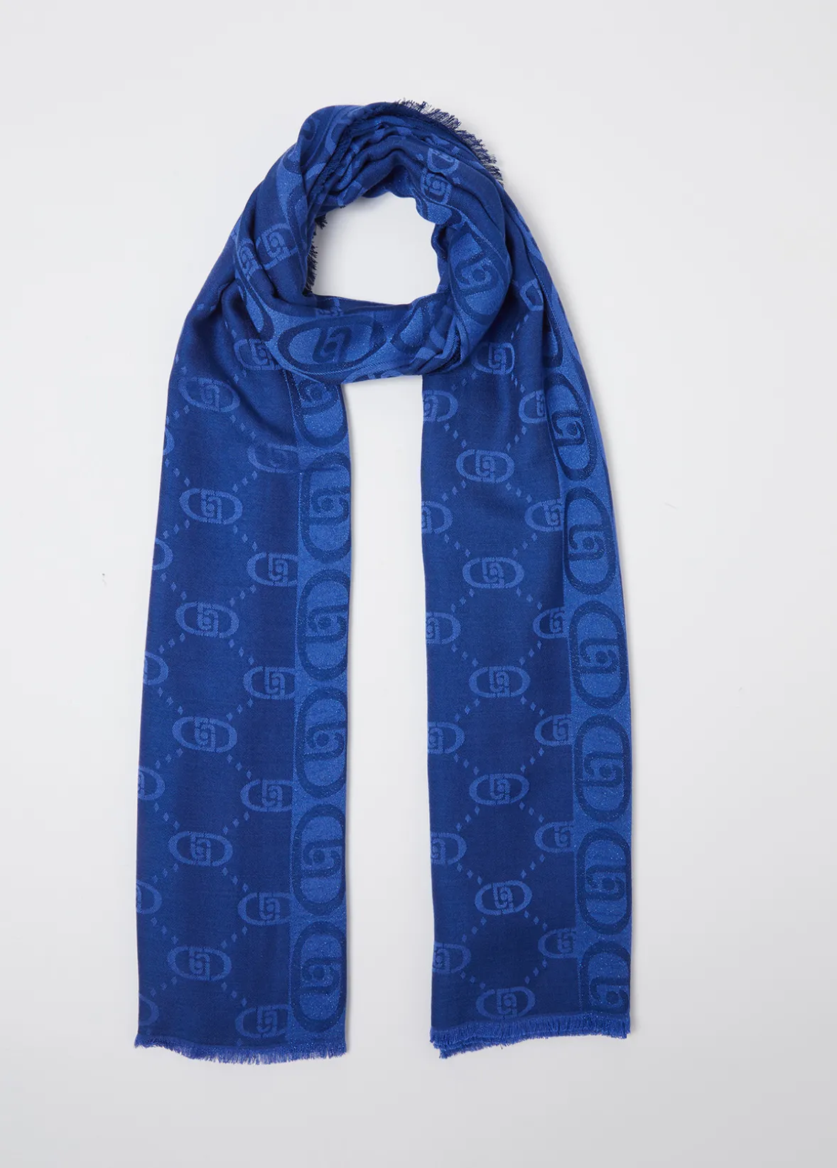 Stola jacquard con logo
