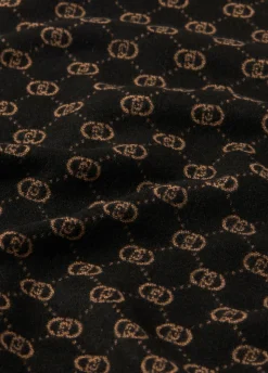 Stola jacquard con logo