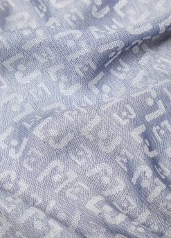 Stola jacquard con logo