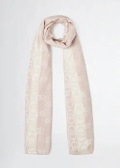 Stola jacquard monogram color pesca