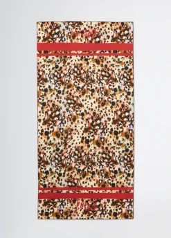 Telo mare con stampa animalier