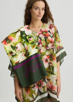 Telo mare con stampa floreale