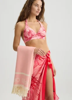 Telo mare in cotone jacquard