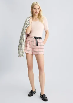Top con inserti in tulle