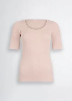 Top con inserti in tulle