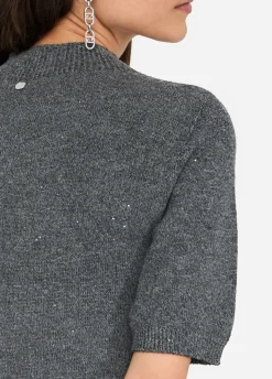 Top con micro-paillettes
