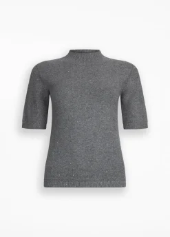 Top con micro-paillettes