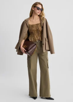 Top con stampa animalier