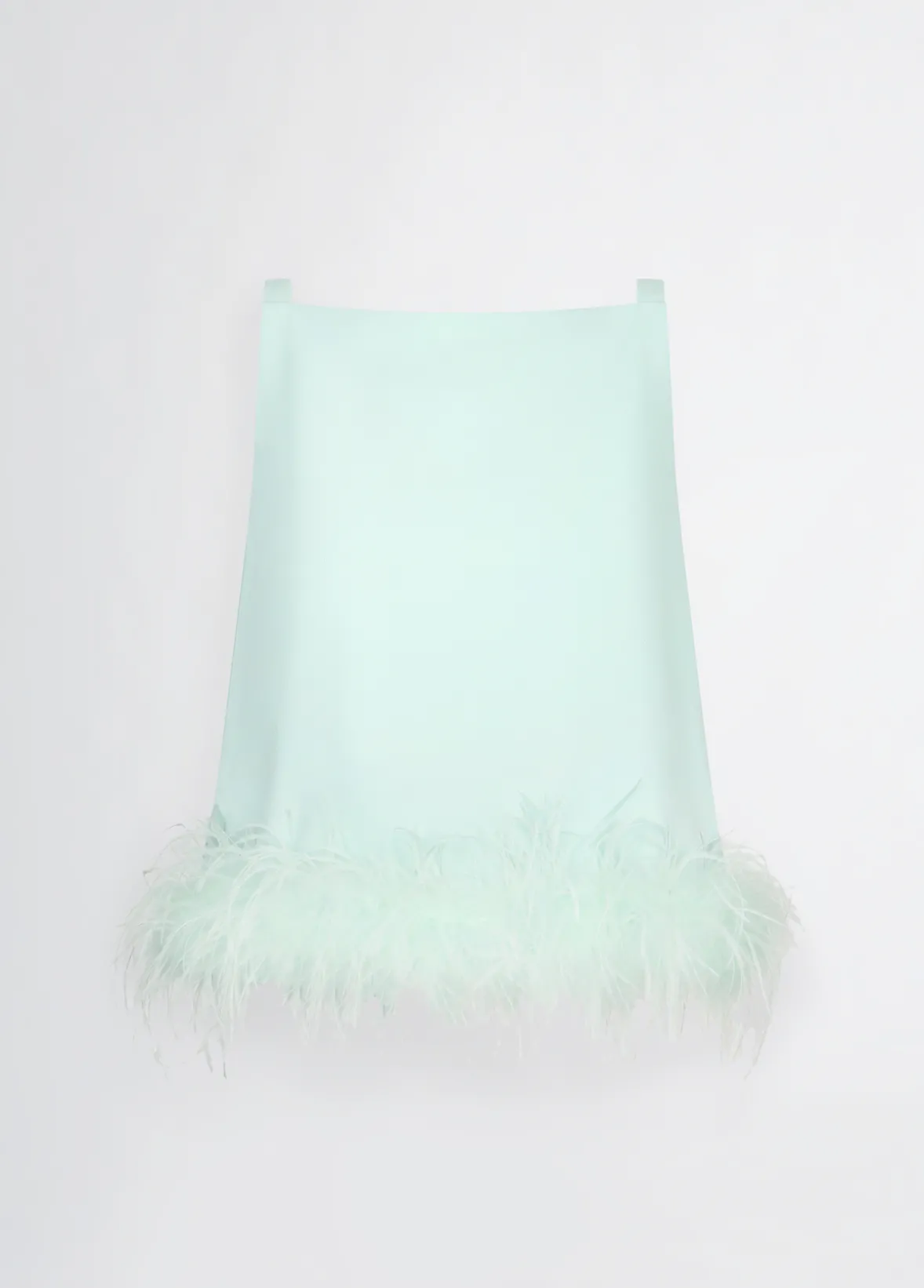 Top elegante con piume