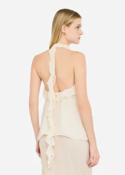 Top elegante con rouches