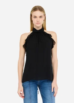 Top elegante con rouches