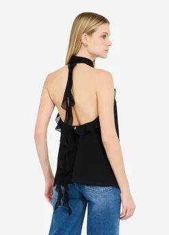 Top elegante con rouches