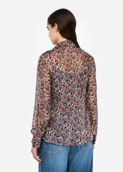 Top in chiffon di seta