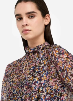 Top in chiffon di seta