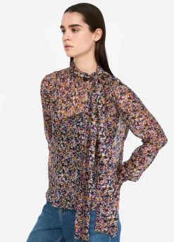 Top in chiffon di seta
