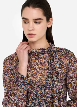 Top in chiffon di seta