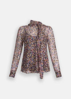 Top in chiffon di seta