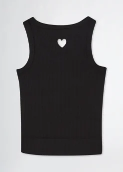 Top in cotone a costine