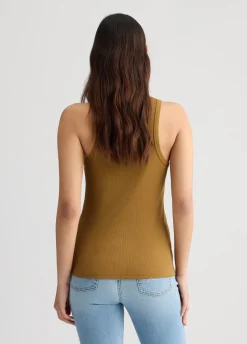 Top in cotone con logo