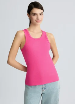 Top in cotone con logo
