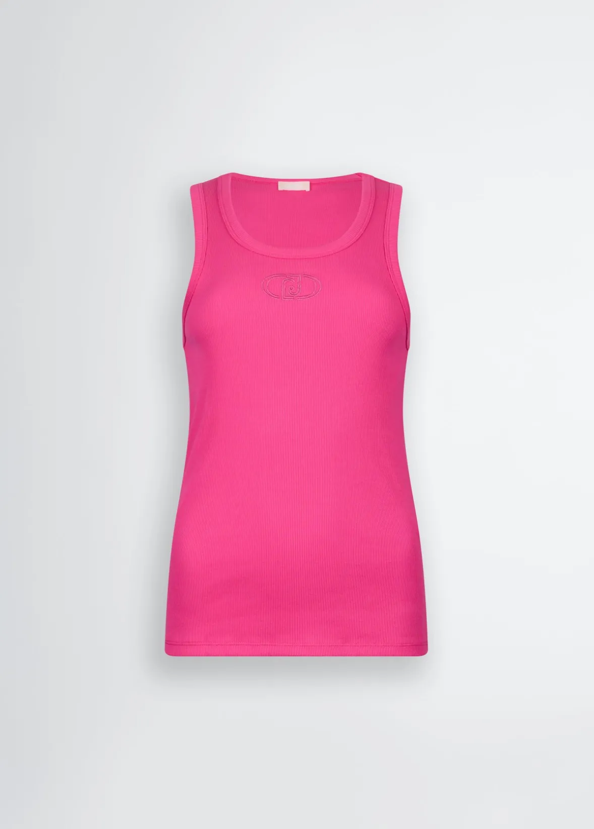 Top in cotone con logo