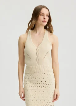 Top in maglia con cut-out