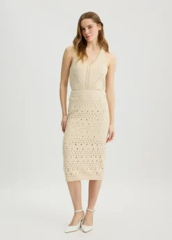 Top in maglia con cut-out