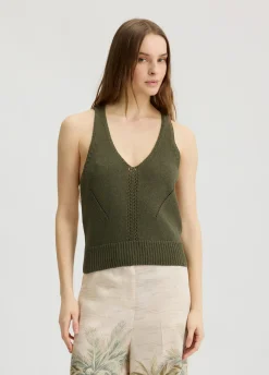 Top in maglia con cut-out