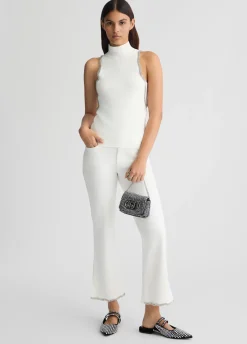 Top in maglia con strass