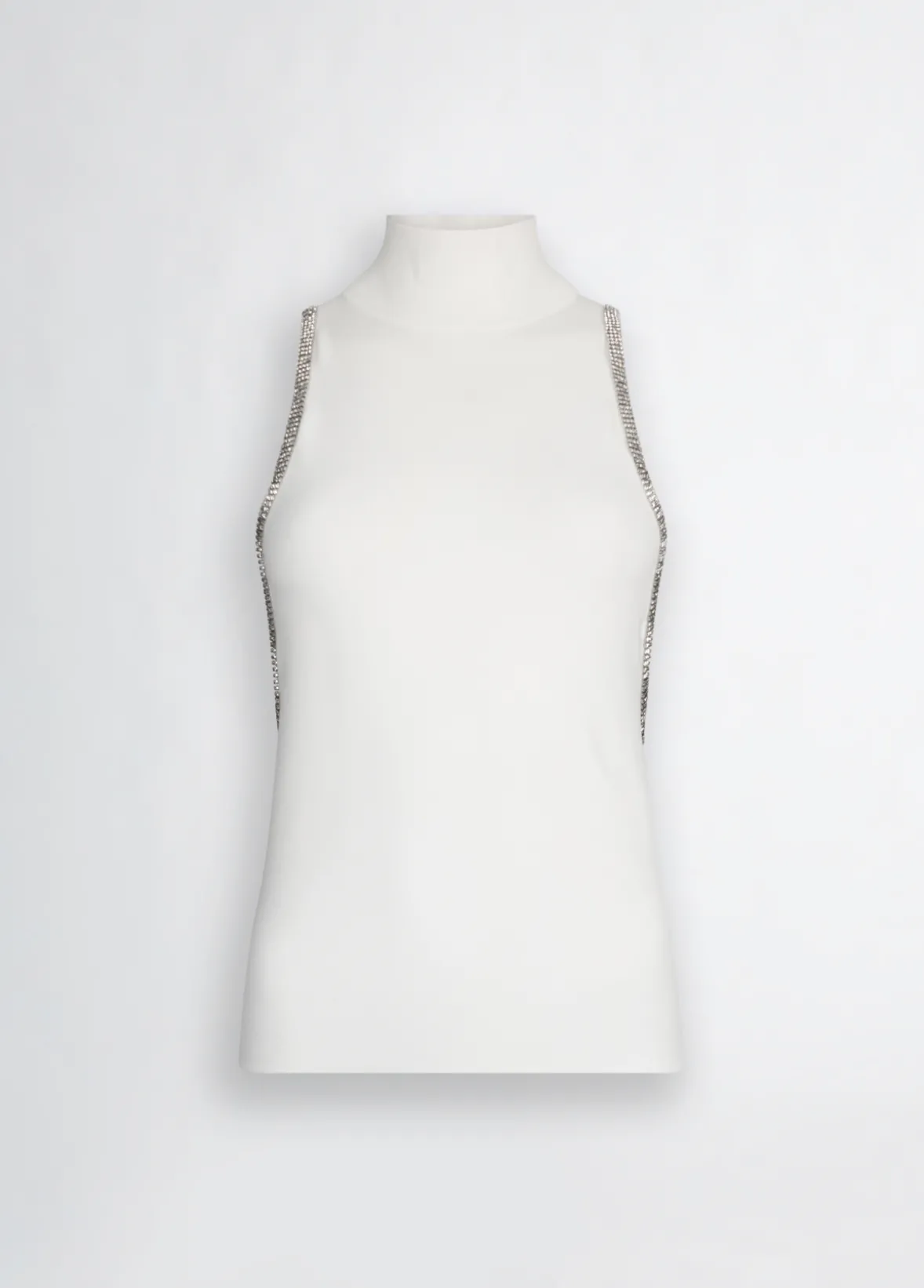 Top in maglia con strass