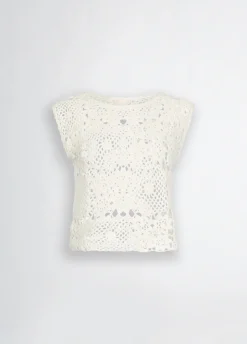 Top in maglia crochet
